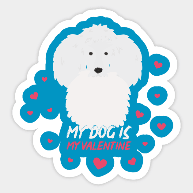 my dog is my valentine Sticker by animales_planet